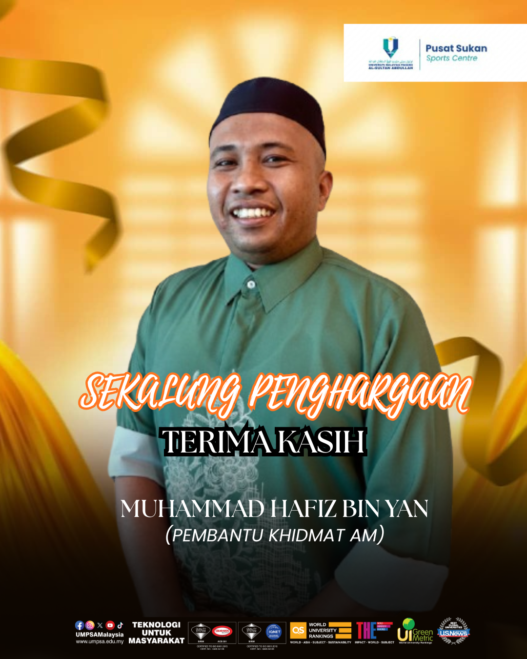 SEKALUNG PENGHARGAAN & TERIMA KASIH